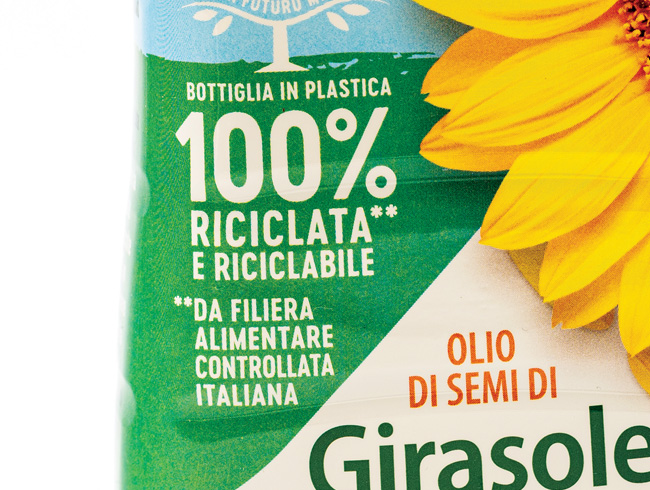 etichetta 100% riciclabile